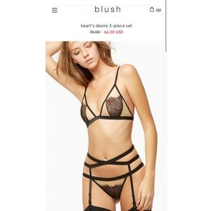 Heart’s Desire 3 piece set by Blush Lingerie